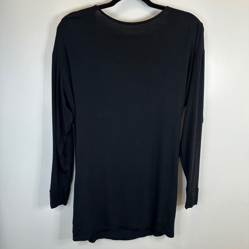 Wilfred Free Wrap Back Long Sleeve Tunic Top Black Size S